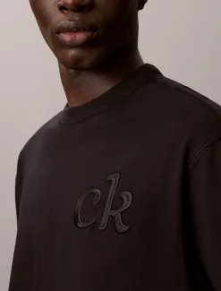 Relaxed T-shirt met logo-applicatie