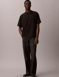 Relaxed T-shirt met logo-applicatie