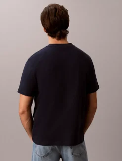 Relaxed T-shirt met logo in reliëf