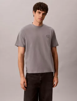 Relaxed T-shirt met logo in reliëf