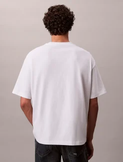 Relaxed T-shirt met logo van zwaar jersey