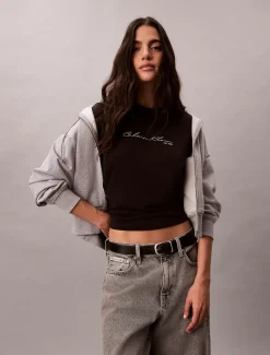 Relaxed T-shirt met scriptlogo