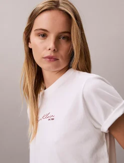 Relaxed T-shirt met scriptlogo