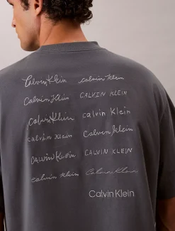 Relaxed T-shirt met scriptlogo