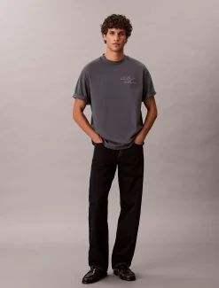 Relaxed T-shirt met scriptlogo