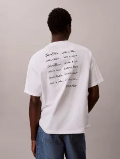 Relaxed T-shirt met scriptlogo