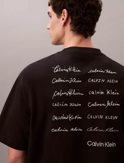 Relaxed T-shirt met scriptlogo