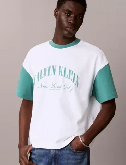 Relaxed Varsity-T-shirt met logo