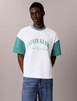 Relaxed Varsity-T-shirt met logo