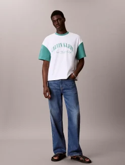 Relaxed Varsity-T-shirt met logo