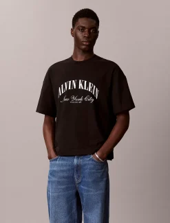 Relaxed Varsity-T-shirt met logo