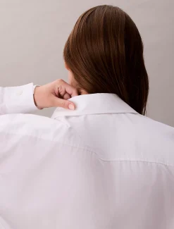 Relaxte katoenen overhemdjurk