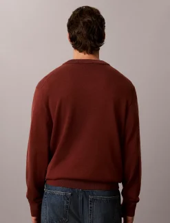 Relaxte katoenen trui met monologo