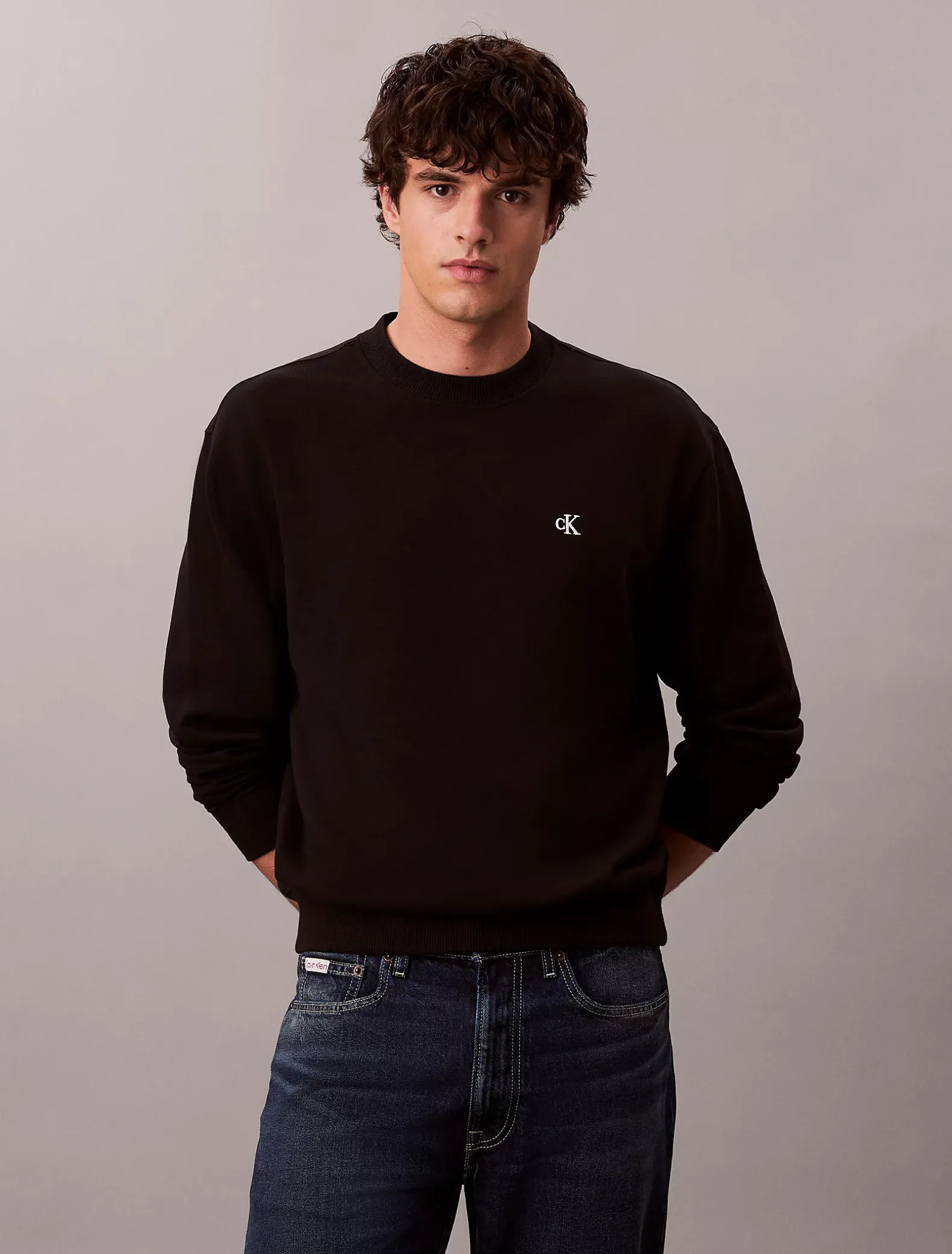 Relaxt sweatshirt met monogram