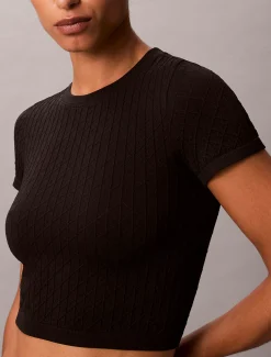 Rib embleem naadloze pyjamatop