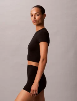 Rib embleem naadloze pyjamatop