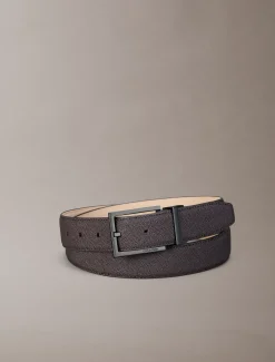 Riem van volnerf leer met caviartextuur