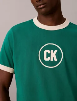 Ringer T-shirt met grafisch logo