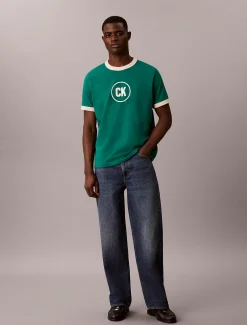 Ringer T-shirt met grafisch logo