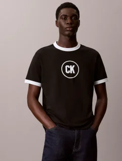 Ringer T-shirt met grafisch logo
