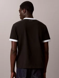 Ringer T-shirt met grafisch logo