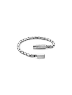 Roestvrij stalen armband met rechthoekige schakels