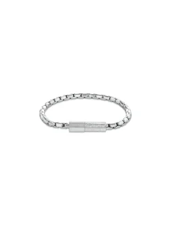 Roestvrij stalen armband met rechthoekige schakels