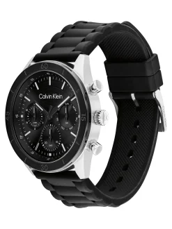 Roestvrij stalen en siliconen multifunctioneel horloge