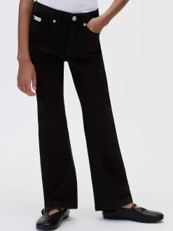 Satijnen broek met uitlopende pijpen voor kinderen