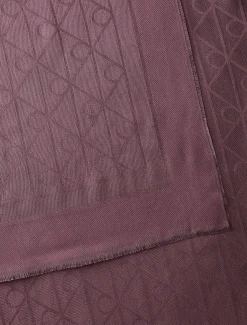 Satijnen sjaal met jacquard logo