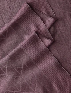 Satijnen sjaal met jacquard logo