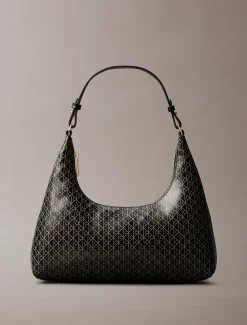 Schoudertas met all-over monogramlogo