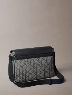Schoudertas met embleem en jacquard met logo