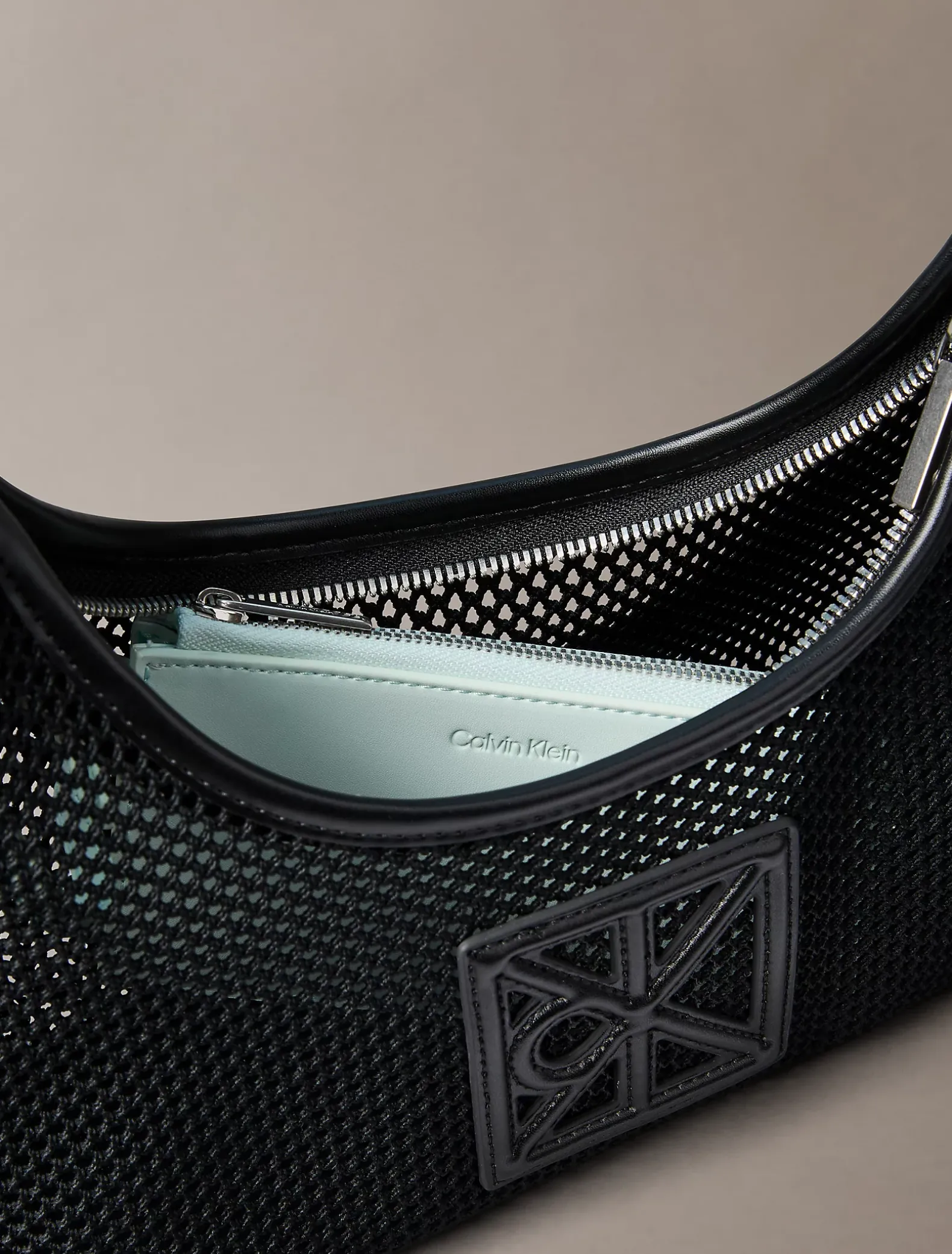 Schoudertas met embleemlogo mesh