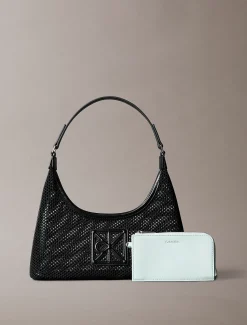 Schoudertas met embleemlogo mesh