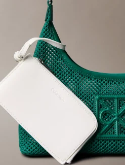 Schoudertas met embleemlogo mesh