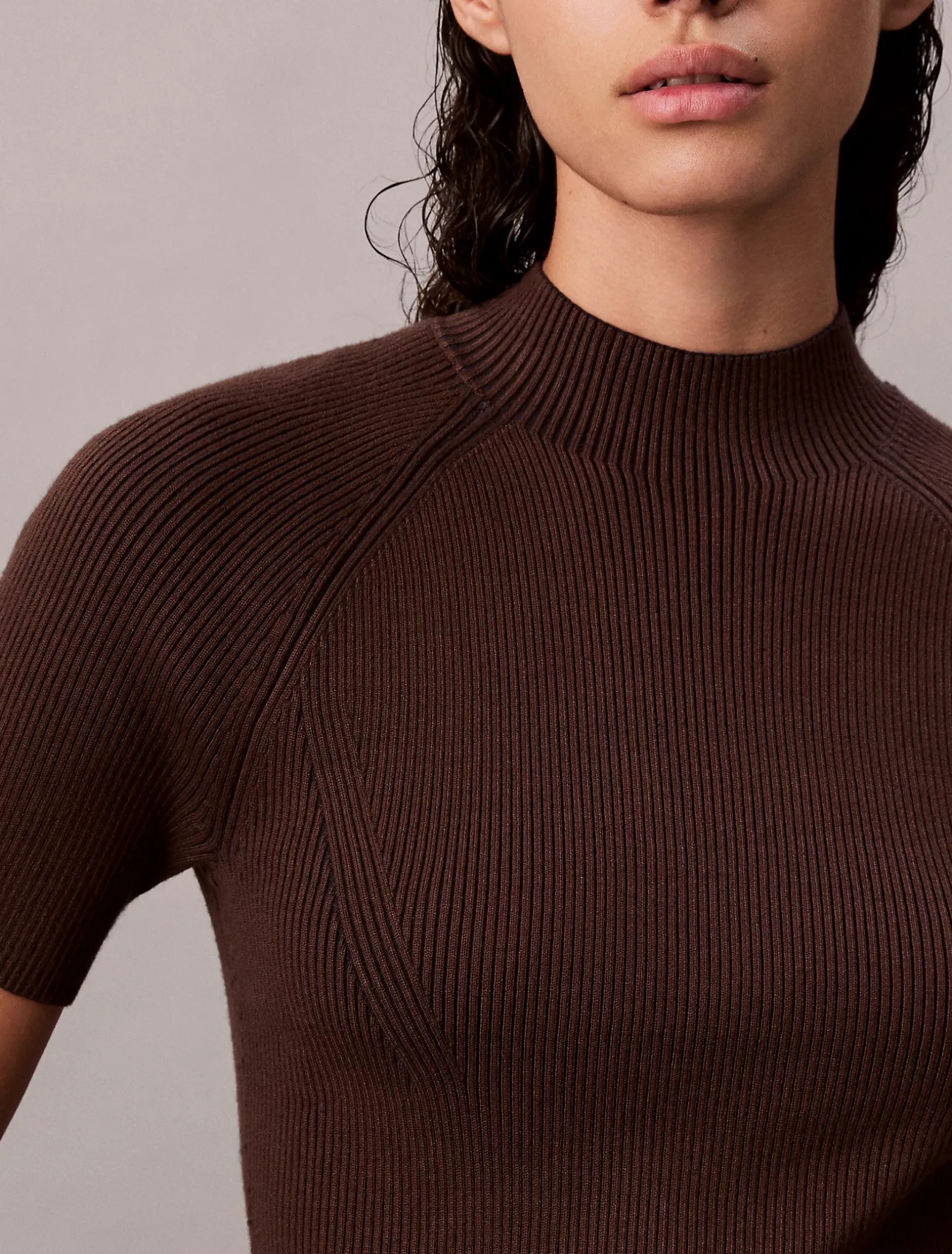 Sculpted gebreide mini-jurk