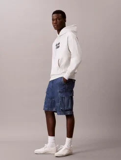 90s denim korte cargobroek