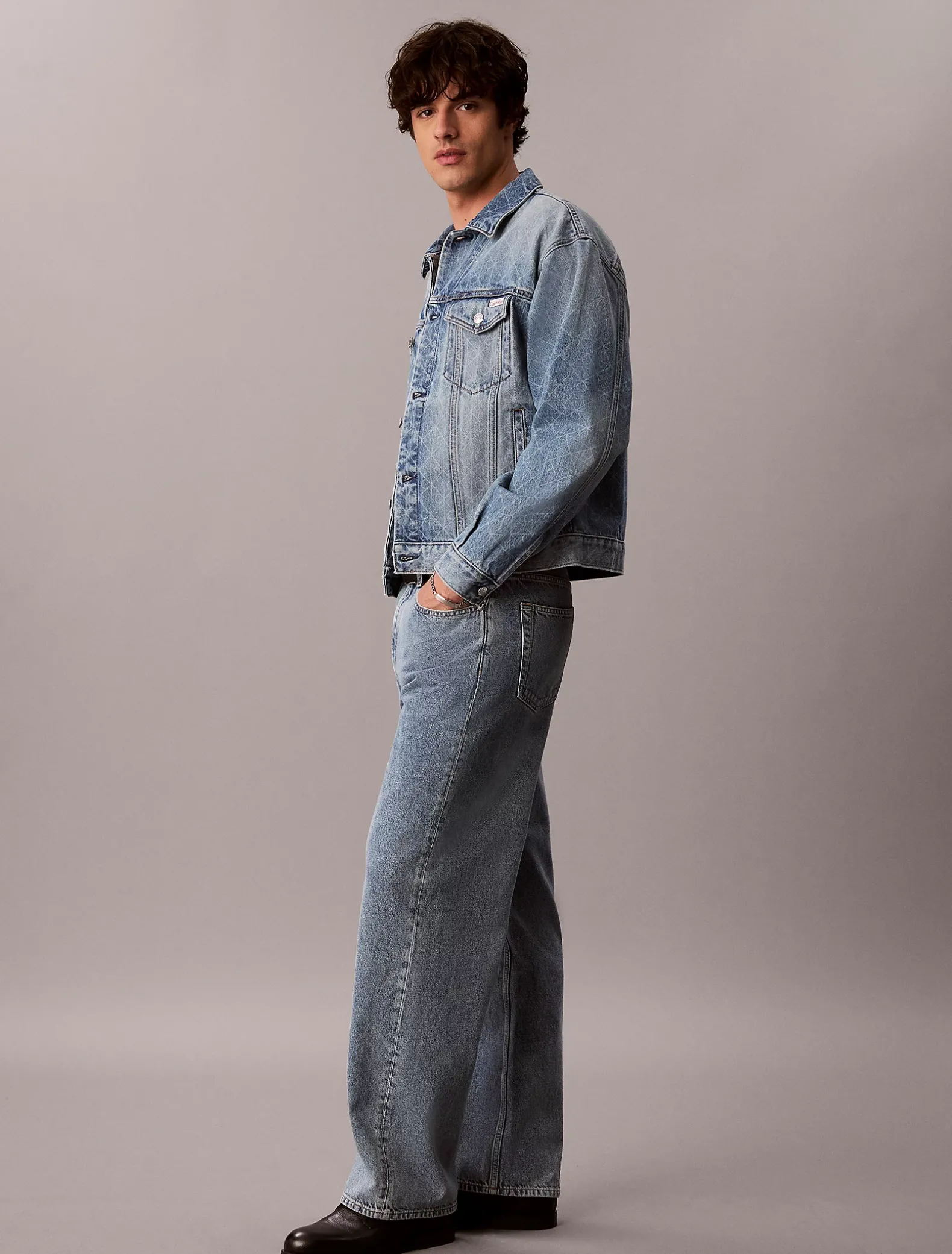 90's denim truckerjack met logo