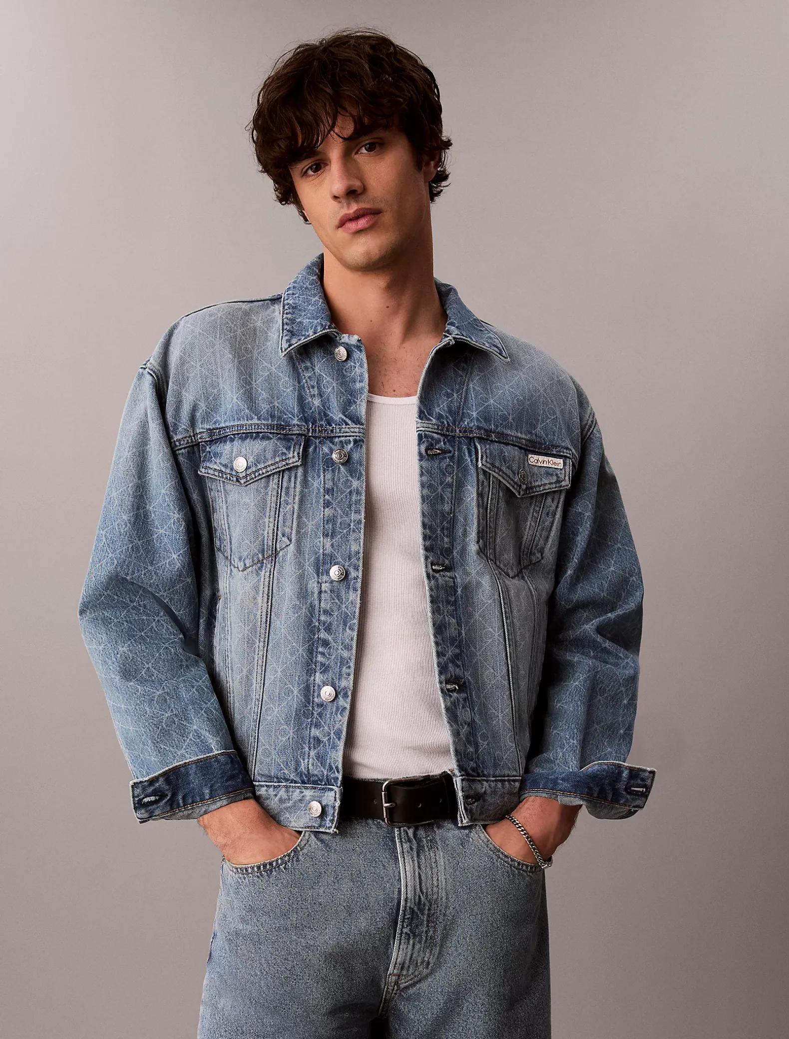 90's denim truckerjack met logo