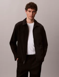 Seersucker blouson jack