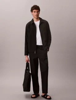 Seersucker blouson jack