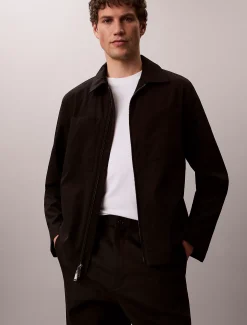 Seersucker blouson jack