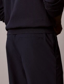 Seersucker pull-on broek