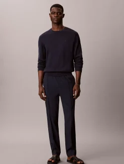 Seersucker pull-on broek