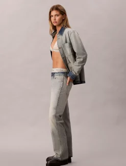 Selvedge relaxed bootcut jeans