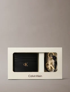 Set met pashouder met monogram hardware en key fob