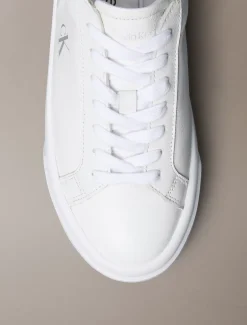 Sienna - Leren plateau sneakers met logo