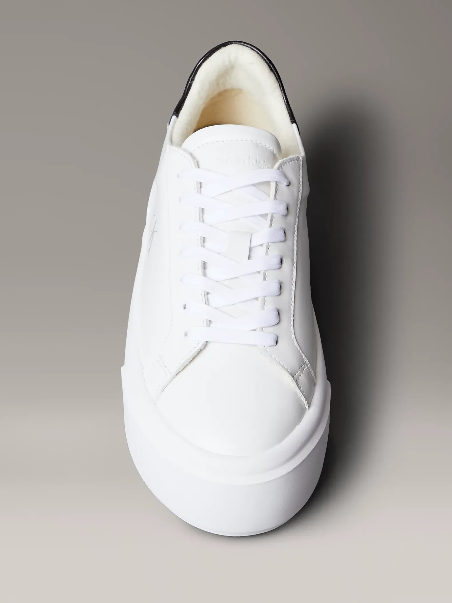Sienna - Leren plateau sneakers met logo