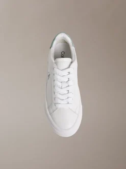 Sienna - Leren plateau sneakers met logo